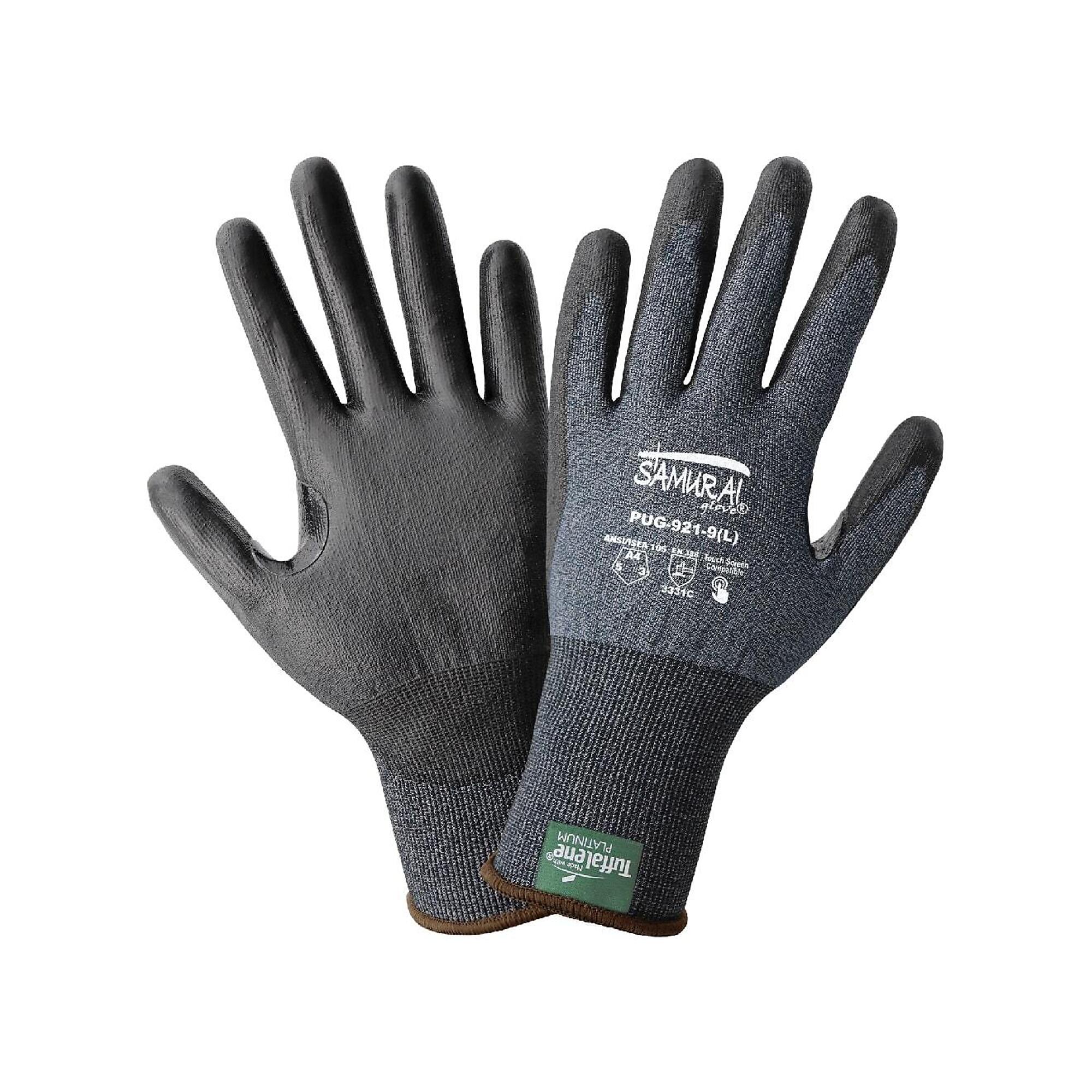 Global Glove 21ga UHMWPE, PU Coated, A4 Cut Resist Gloves - 12 Pairs